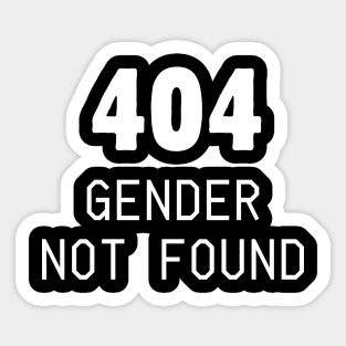 404 Gender not found Sticker